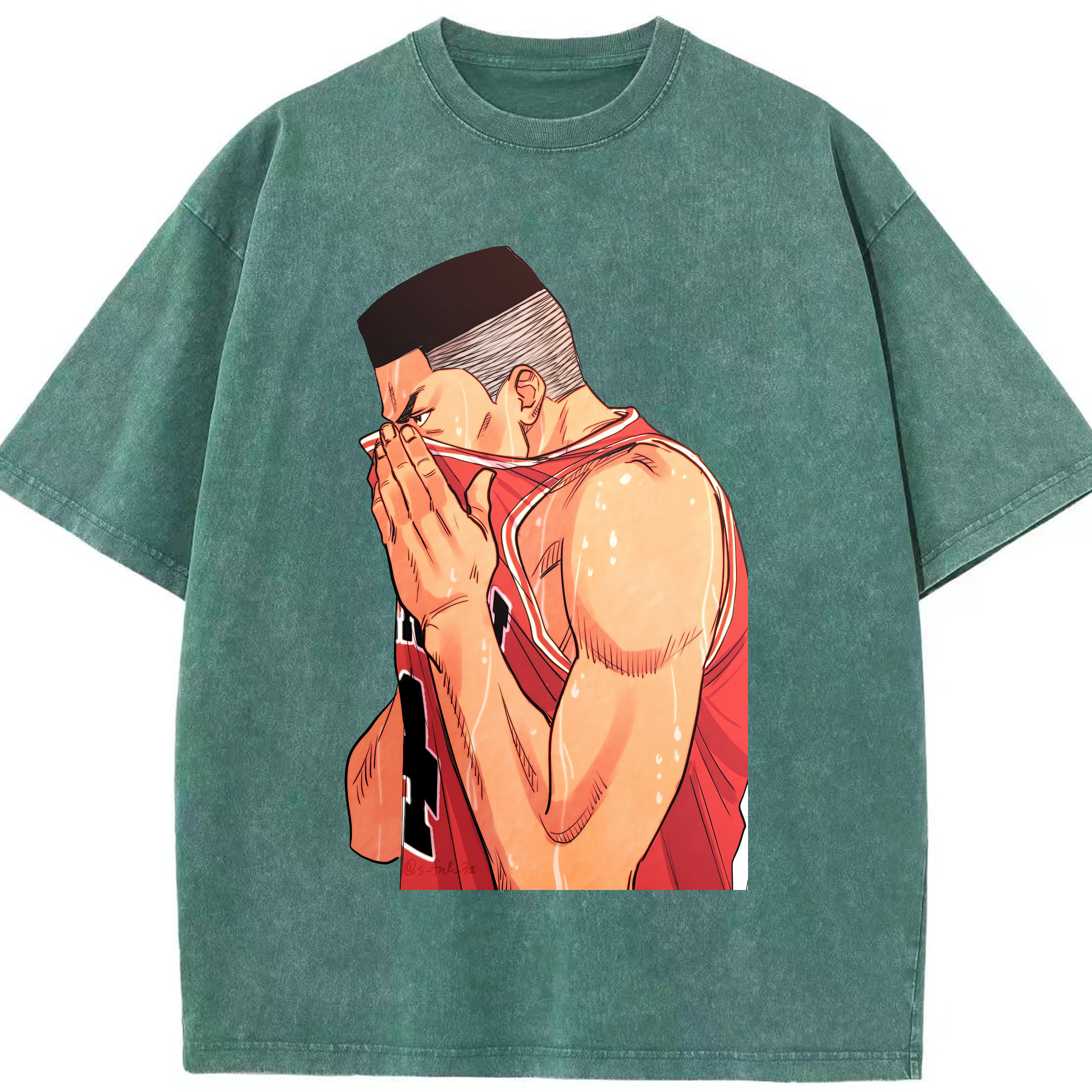 （画像用） SLAM DUNK／スラムダンク 綿100% ヴィンテージ風 半袖Tシャツ（フロントプリント）